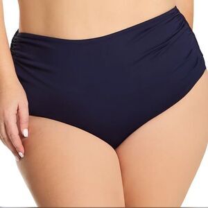 Anne Cole Live in Color Convertible Swim Bottom Navy Plus Size Swumwear